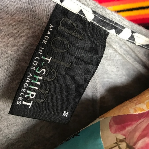 Anthro Lamai Embroidered Shirt Dolan Silver Patch - Picture 7 of 8